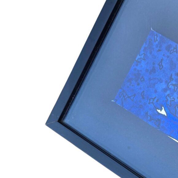 Nicola Perucca Framed Watercolor An Ancient City 2006 Wall Art 16 inch Blue Tree - Picture 6 of 16